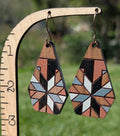 quilt dangle - calico & grey