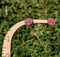 pink sprinkle doughnut studs