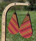 retro stripe teardrop dangle - roy