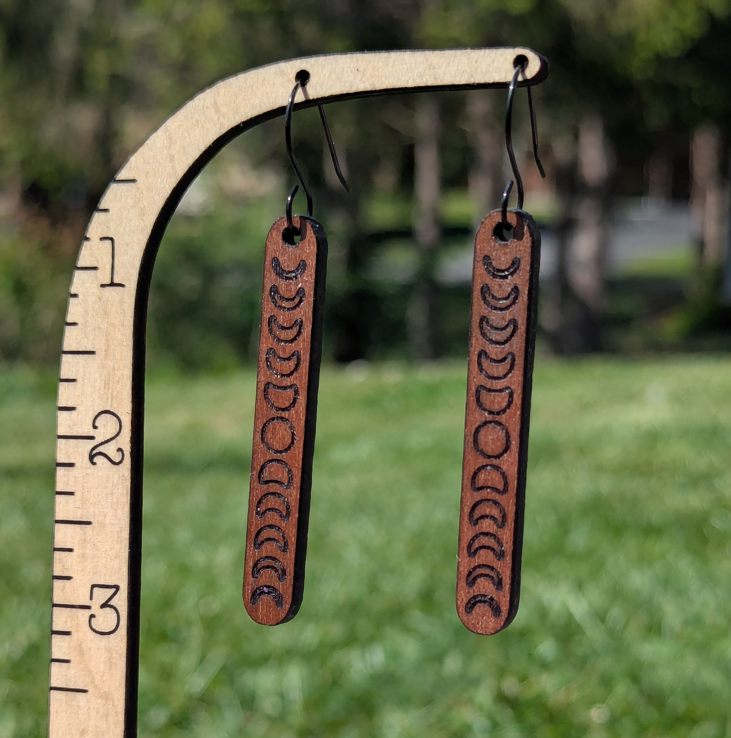 moon phase bar dangle