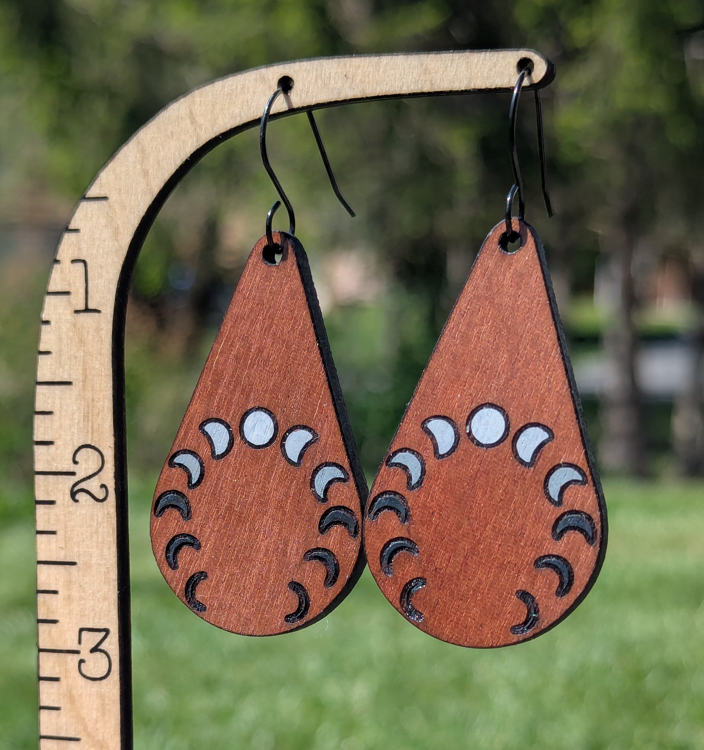 moon phases - grey ombre