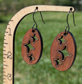 starburst oval dangle - copper