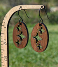 starburst oval dangle - gold